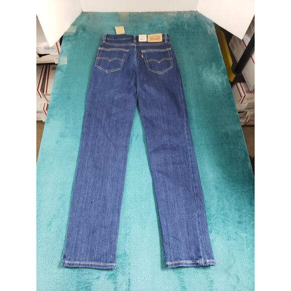 Levis 724 Jeans Size 0 Short Womens Blue Pants Stretch High Rise Straight NWT - Picture 14 of 16